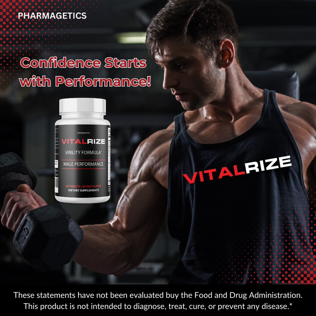 Vital Rize for Men, Male Enhancement for Performance & Drive - 60 Tablets