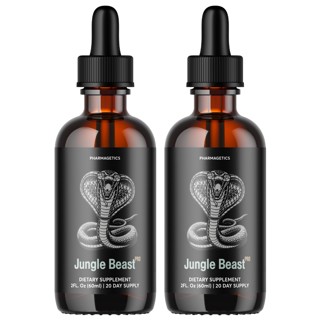 Jungle Beast Pro Drops Supplement Liquid Formula - 2 Bottles