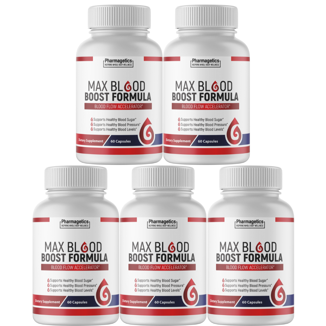 Max Blood Boost Formula - Natural Blood Sugar Supplement  - 5 PACK