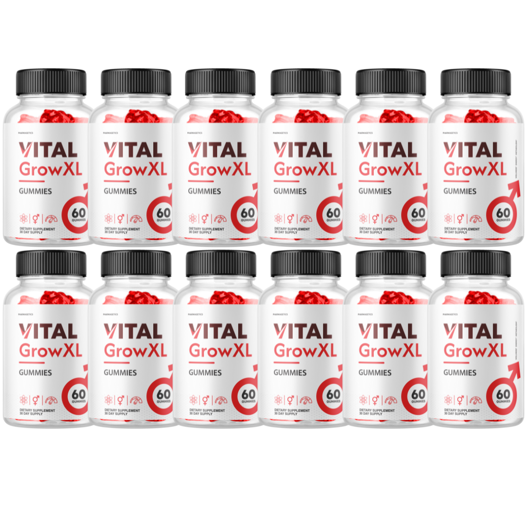 Vital Grow XL Extreme Stamina & Energy Gummies - 12 Bottles