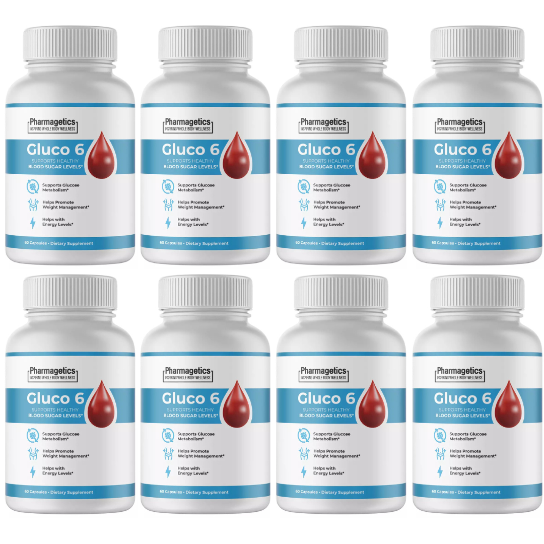 Gluco 6- Blood Sugar Support Supplement - 8 Bottles