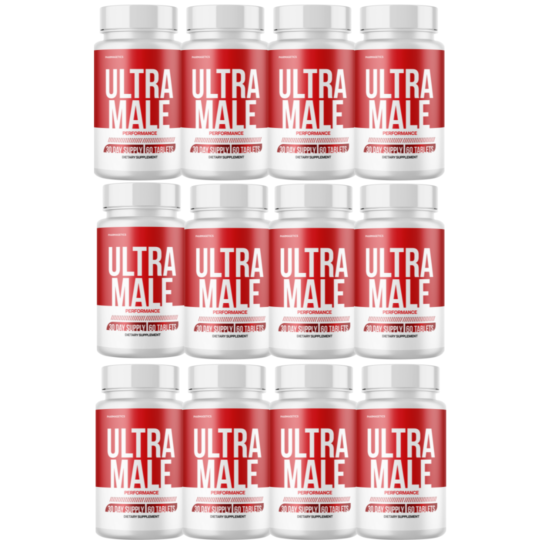 Ultra Male Capsules UltraMale Vitality Supplement Men - 12 Bottles