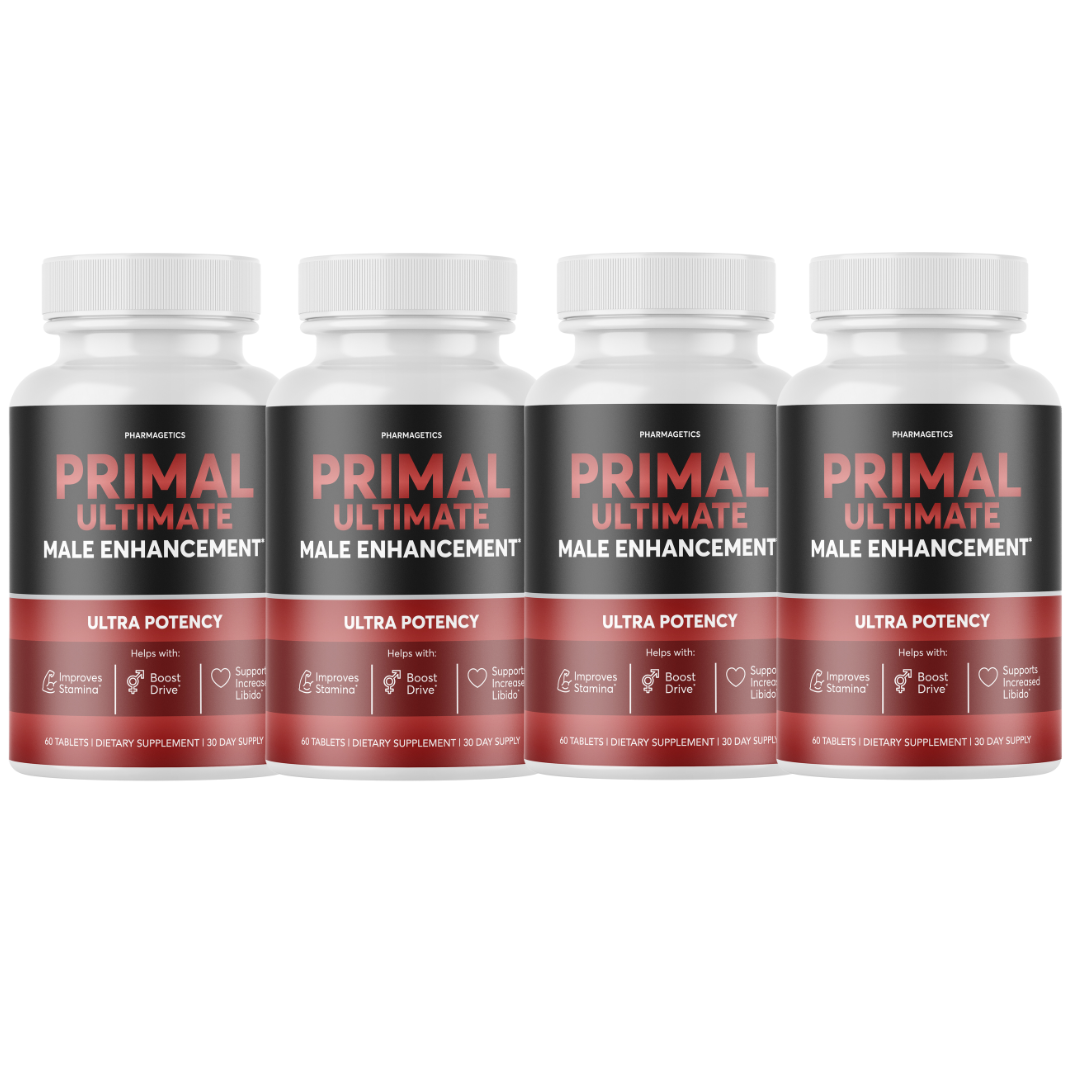 Primal Ultimate Male Enhancement Ultra Potency Boost Stamina - 4 Bottles