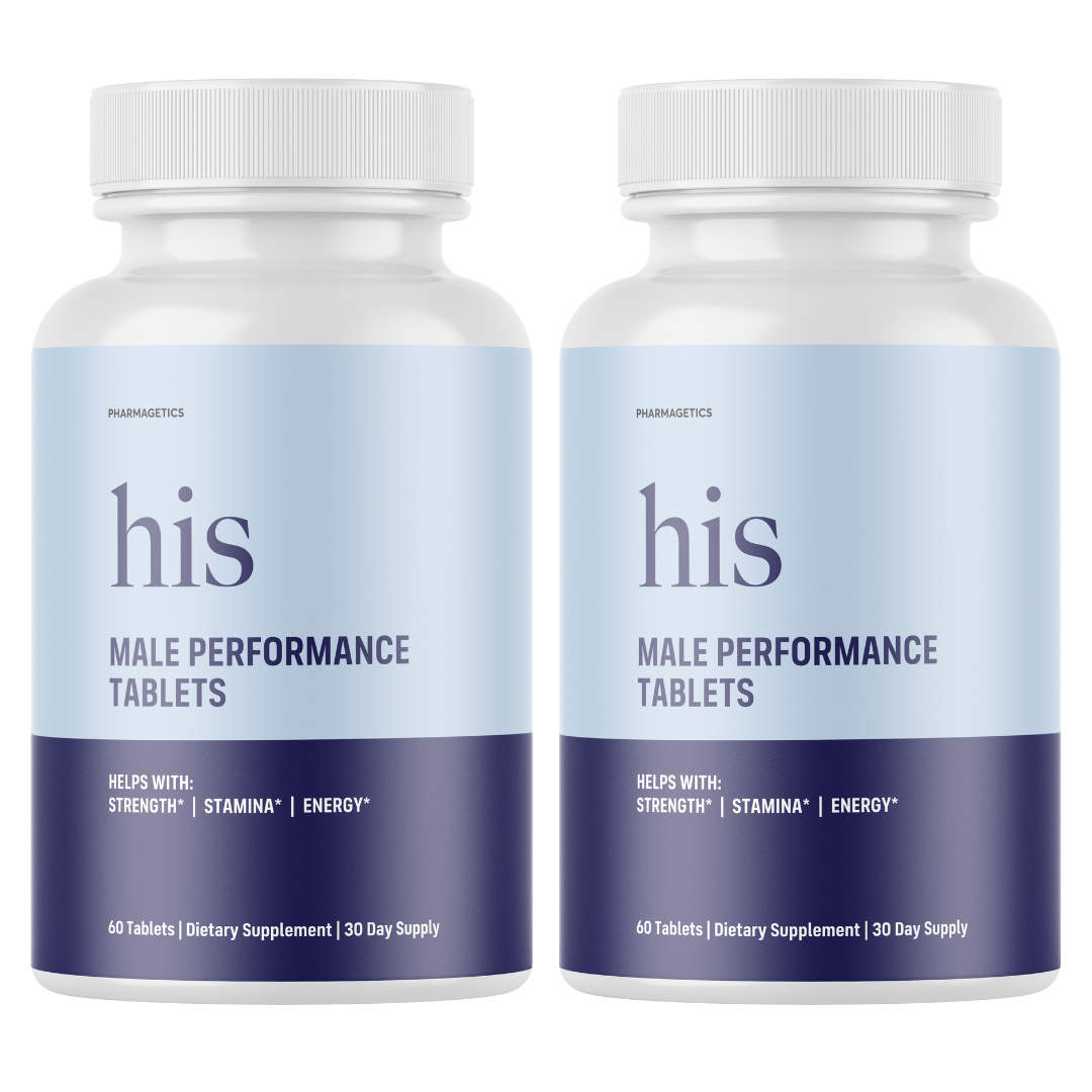 His Male Performance - Enhances Energy, Vitality & Stamina - 2 Bottles