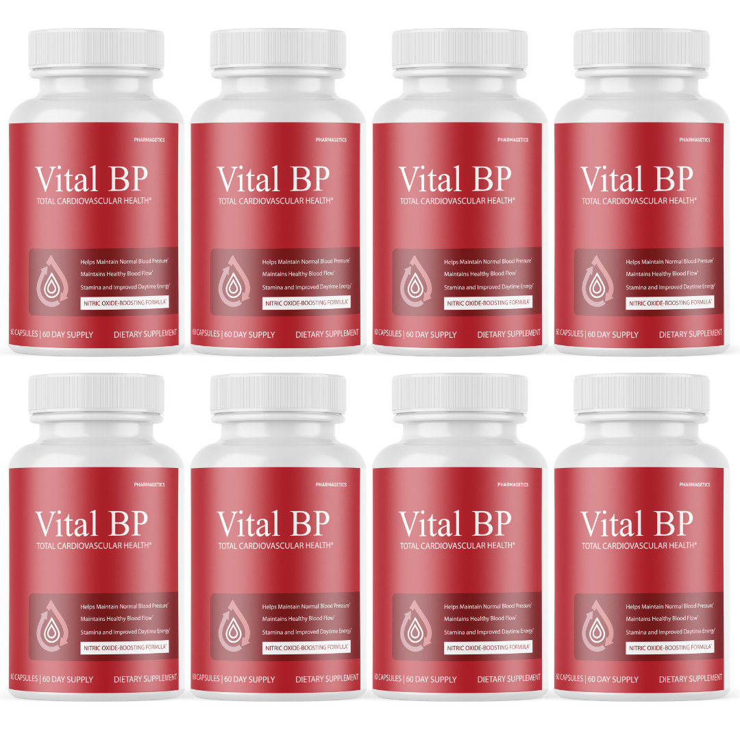 Vital BP Blood Support Supplement VitalBP for Blood Flow - 8 Bottles