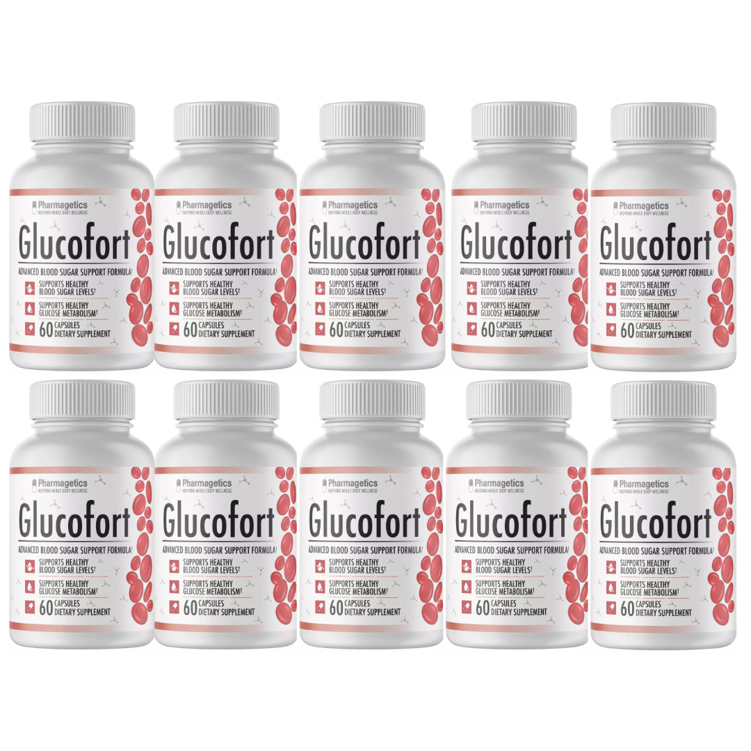 Glucofort Advanced Formula Cholesterol Blood Sugar Glucose Support - 10 Bottles