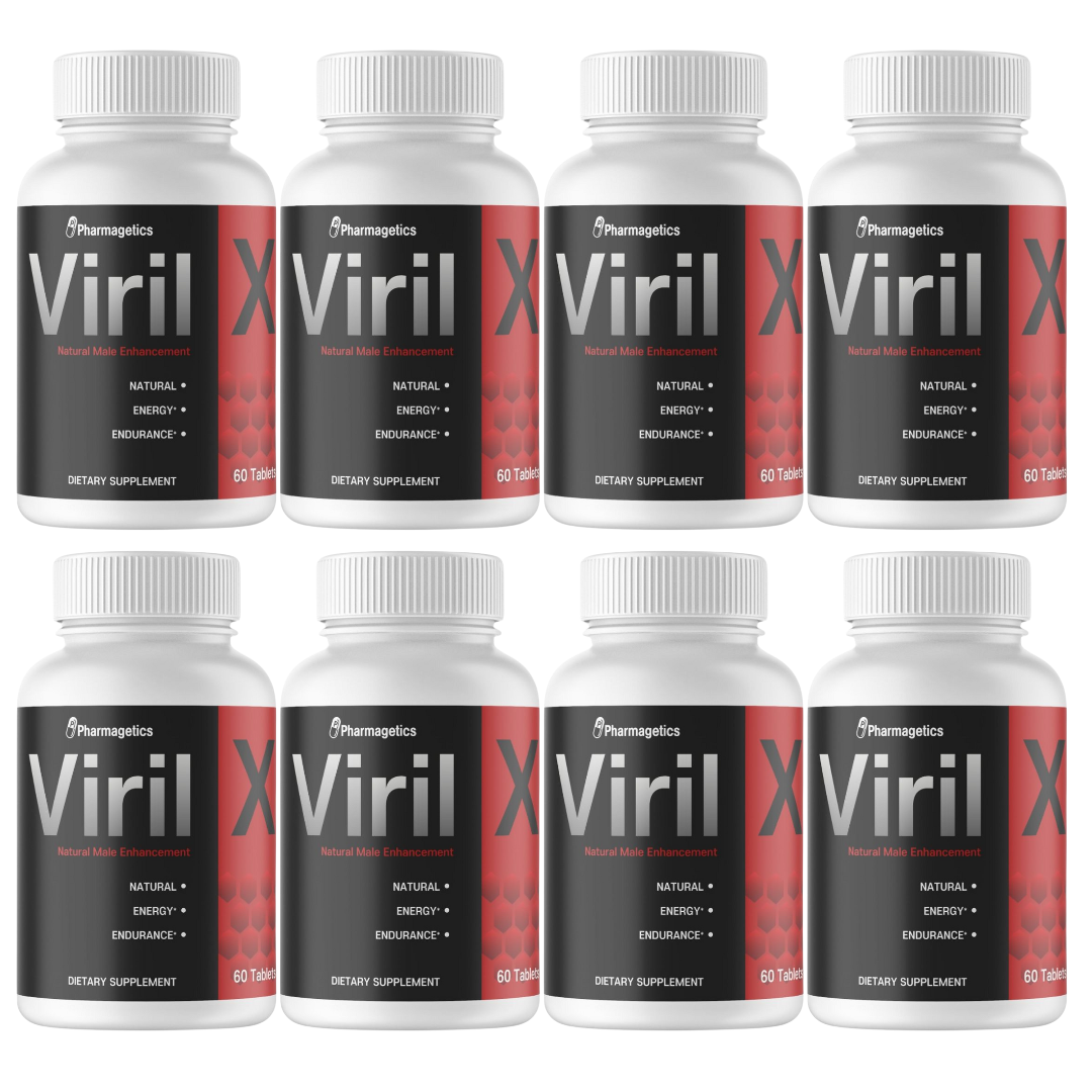 Viril X Dietary Supplement, Natural Male Enhancement - 8 Bottles