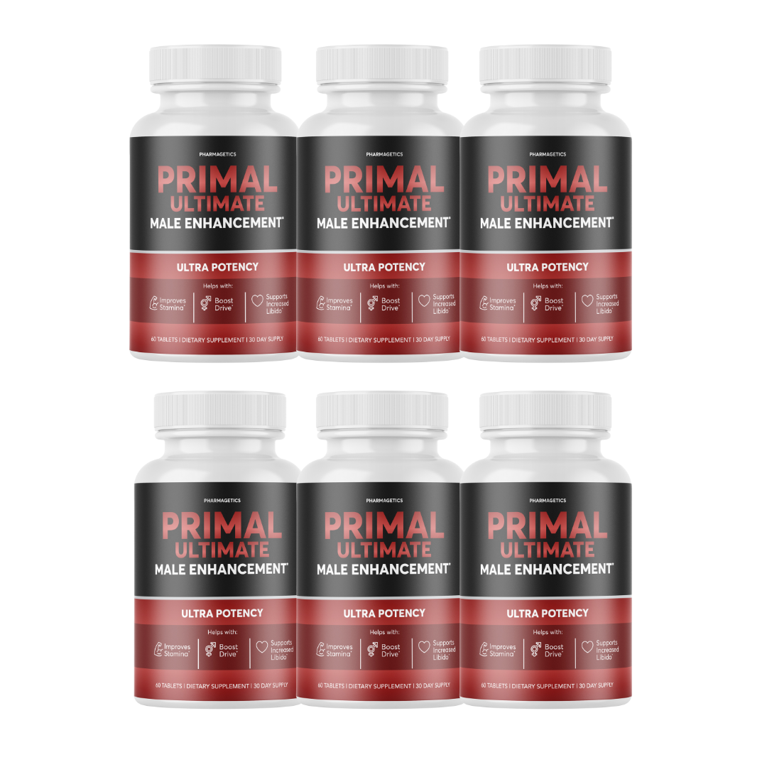 Primal Ultimate Male Enhancement Ultra Potency Boost Stamina - 6 Bottles