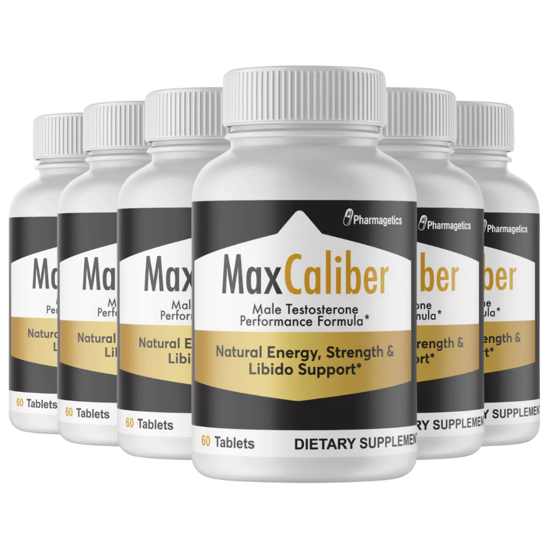 Max Caliber Supplement Male Performance Booster Pills For Men - 6 Bottles