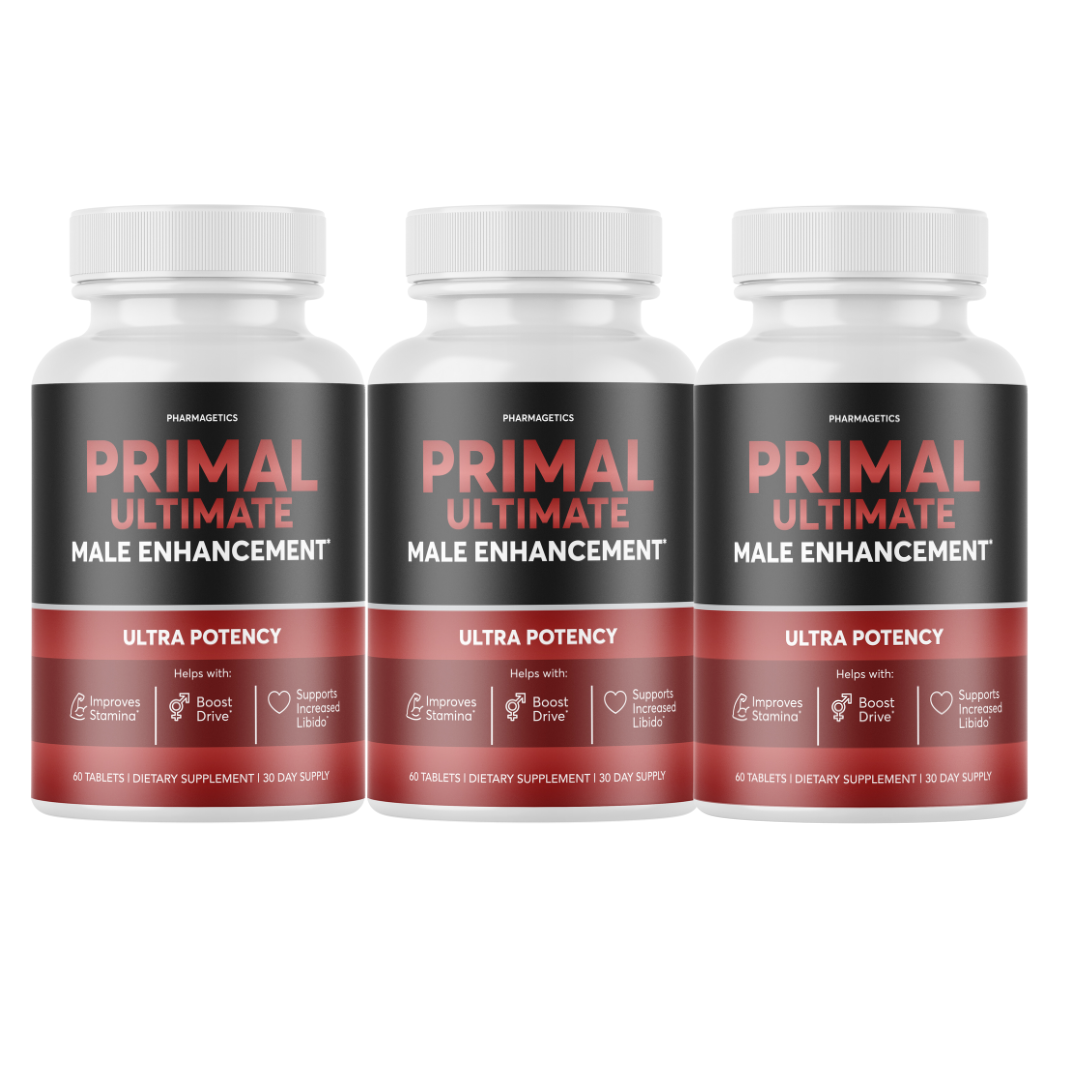 Primal Ultimate Male Enhancement Ultra Potency Boost Stamina - 3 Bottles