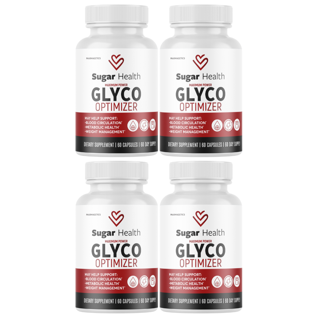 Sugar Health Glyco Optimizer for Blood Sugar & Pressure  - 4 Bottles