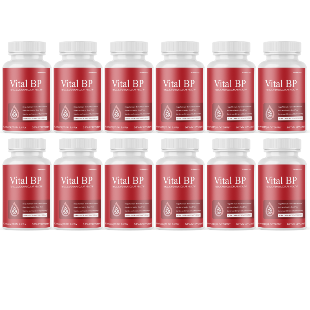 Vital BP Blood Support Supplement VitalBP for Blood Flow - 12 Bottles