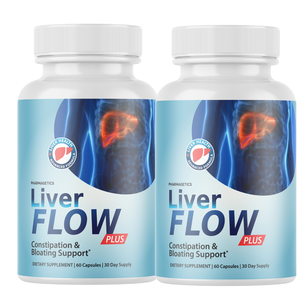 Liver Flow Plus Capsules LiverFlow Pills Gut Health Formula - 2 Bottles