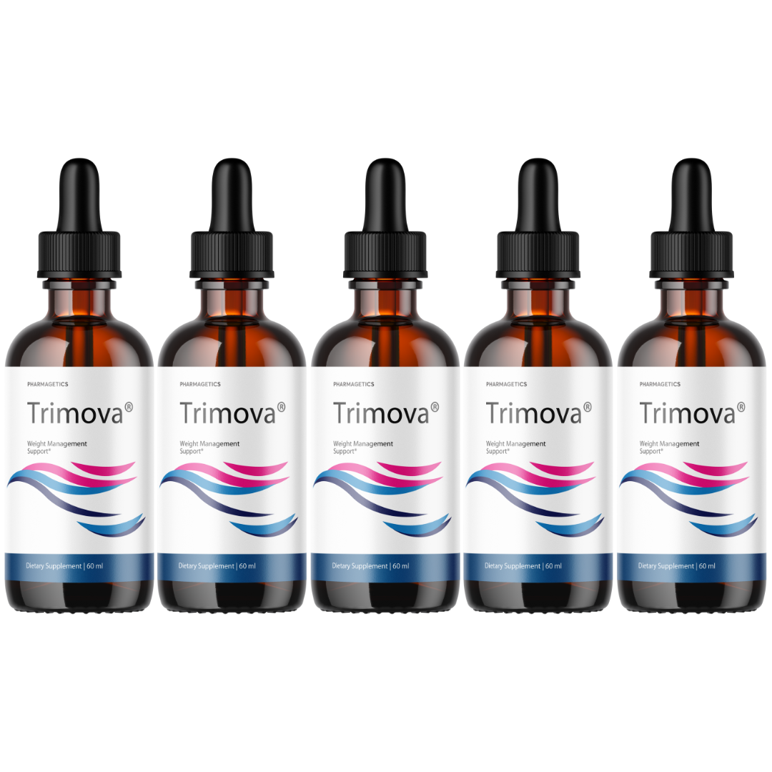 Trimova Weight Loss Drops for Burning Excess Fat & Boosting Energy - 5 Bottles