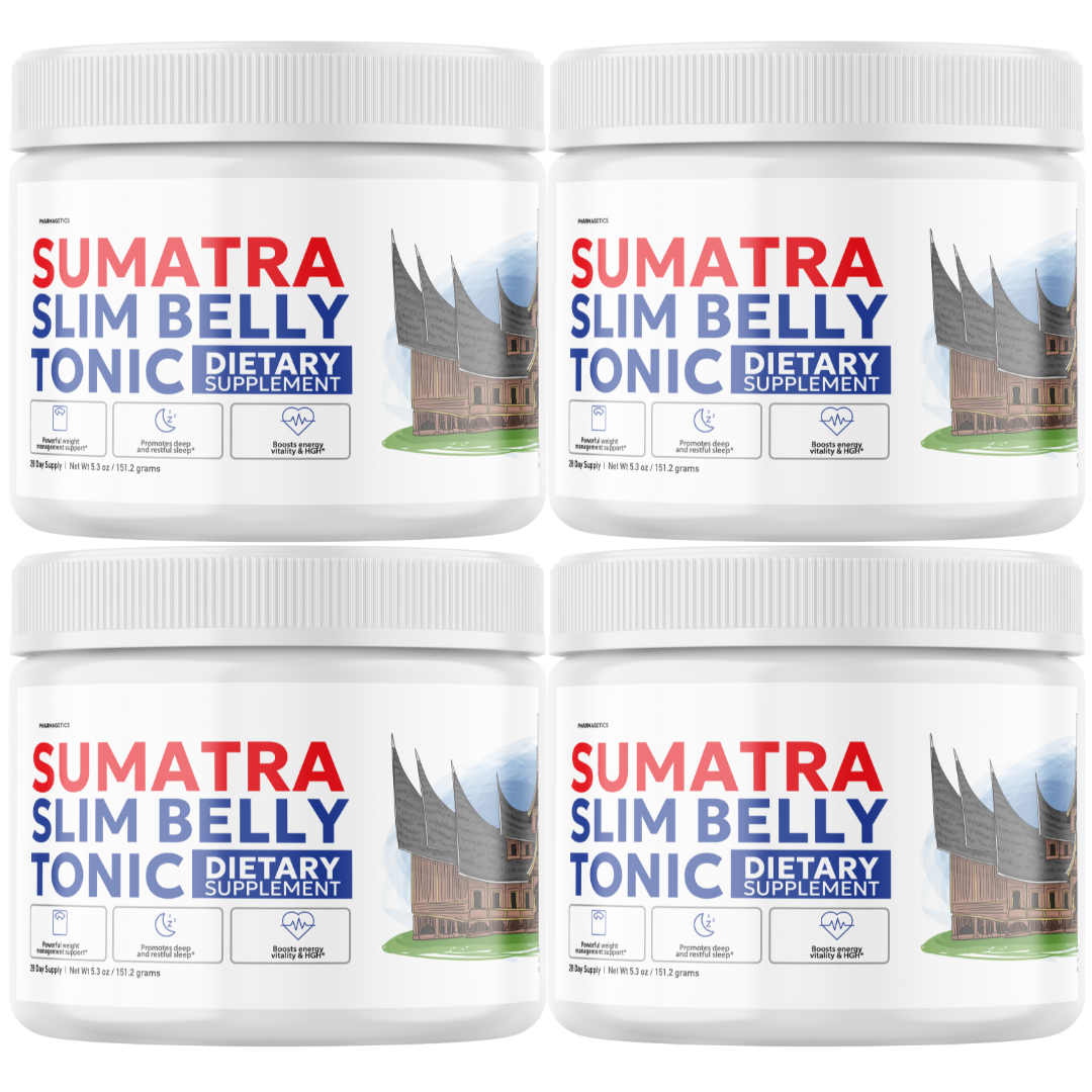 Sumatra Slim Belly Tonic Weight Loss Powder for Energy & Burning Fat - 4Tubs