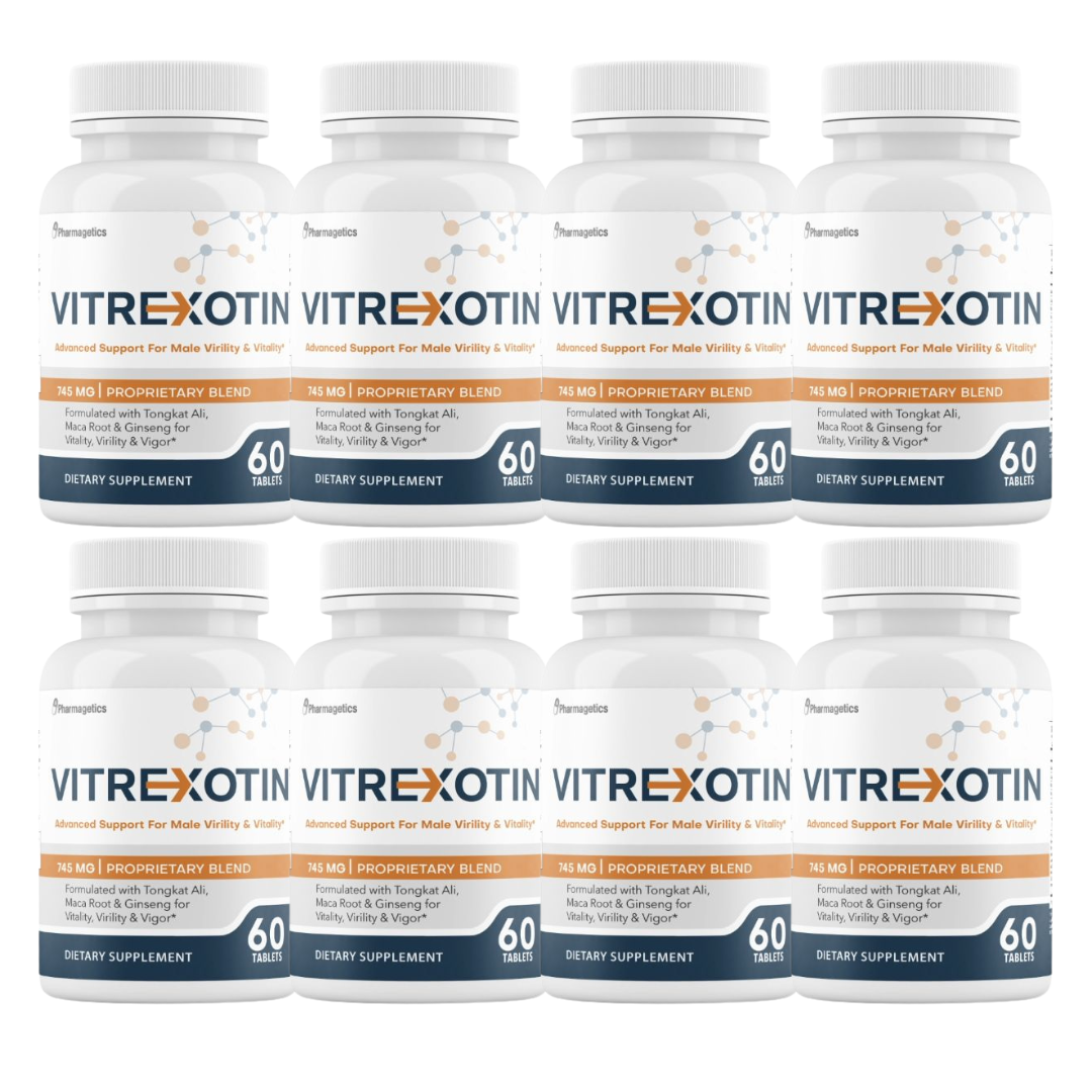 Vitrexotin Advanced Support For Male Virility & Vitality - 8 Bottles