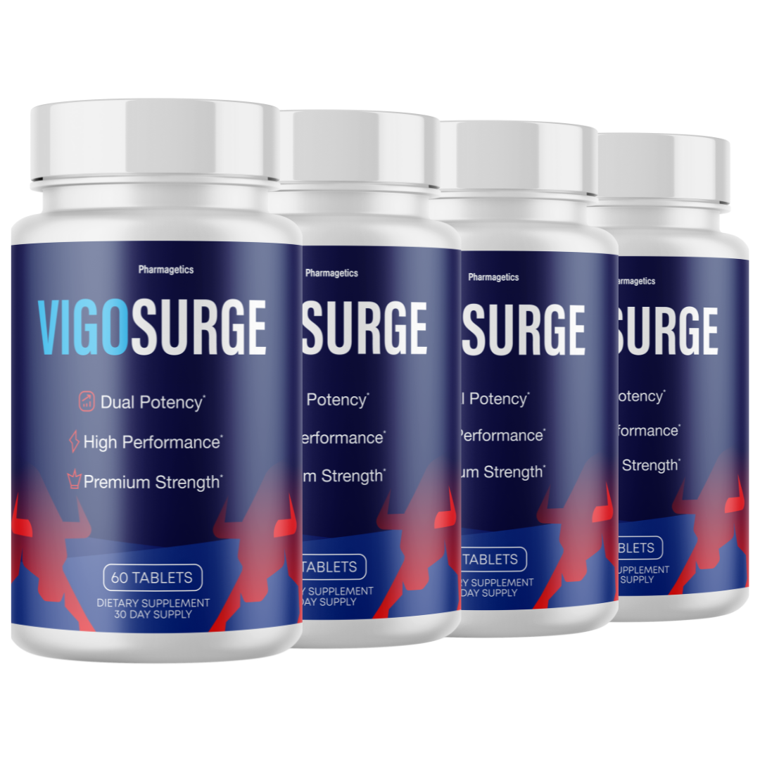 VigoSurge for Men Vigo Surge Enhancement Pills for Male Performance - 4 Bottles