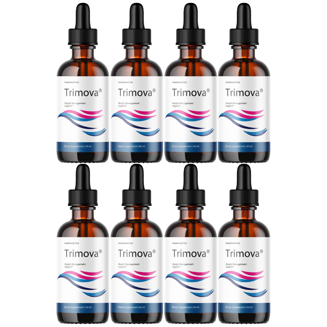 Trimova Weight Loss Drops for Burning Excess Fat & Boosting Energy - 8 Bottles