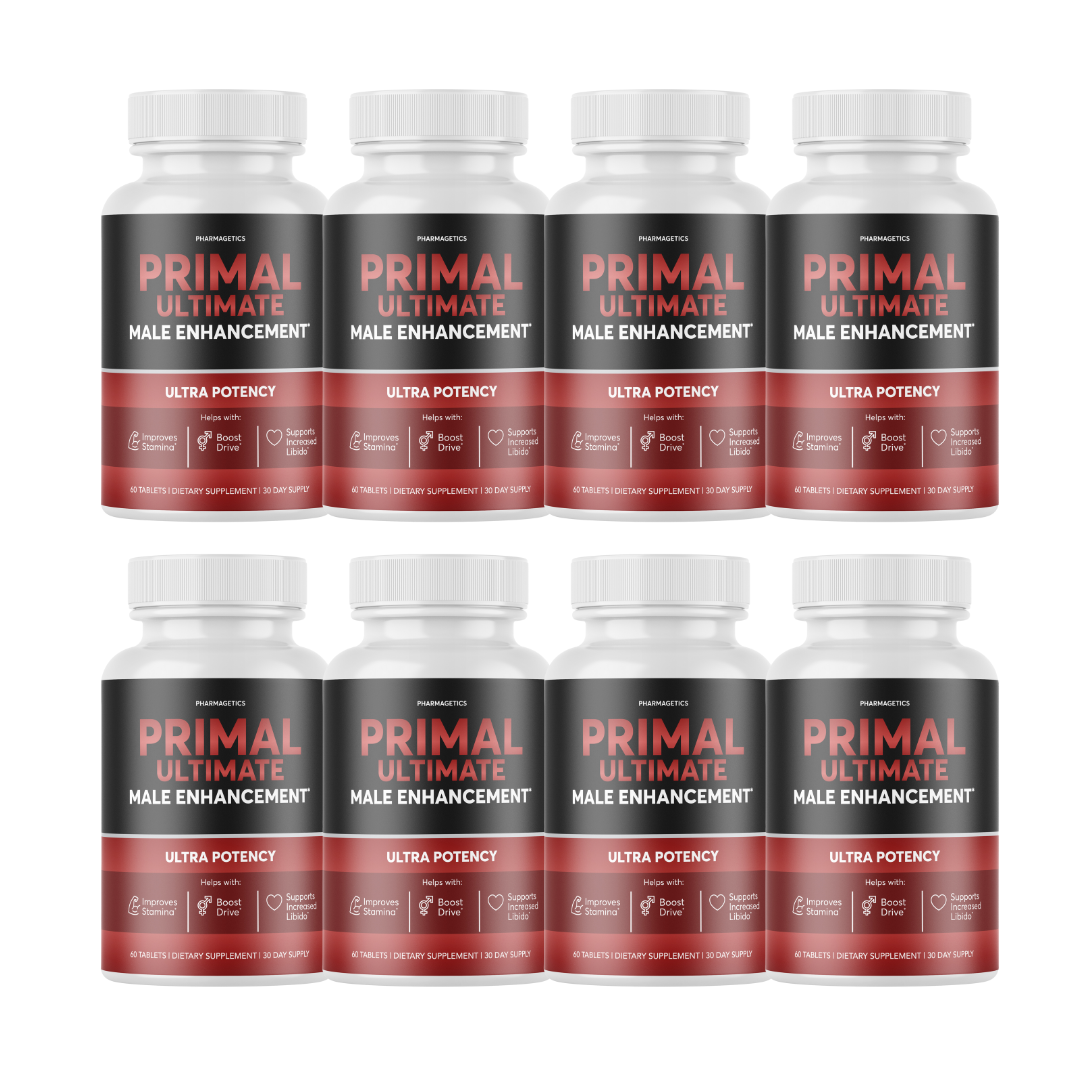 Primal Ultimate Male Enhancement Ultra Potency Boost Stamina - 8 Bottles