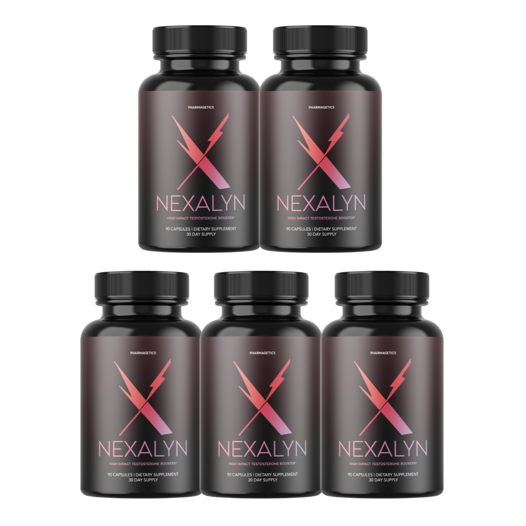 Nexalyn Pills for Men Advanced Formula - Nexa Lyn Male Support - 5 Bottles