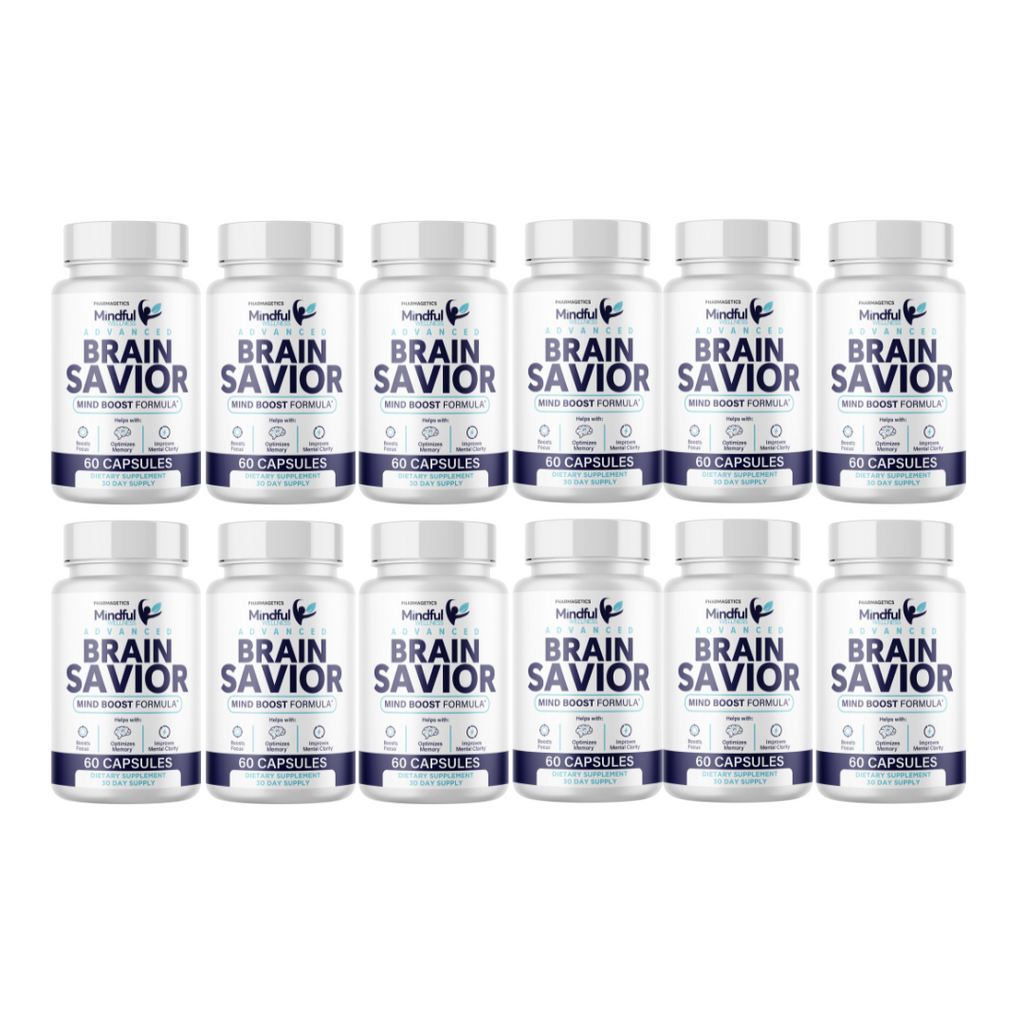 Mindful Wellness Brain Savior - Mind Boost Formula Capsules 12 Bottles 720 Caps