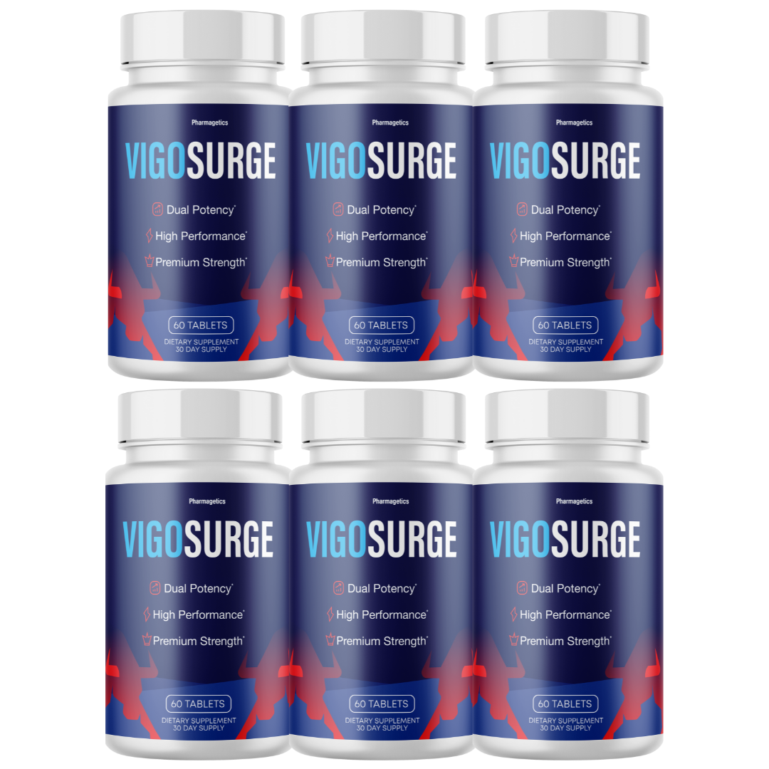 VigoSurge for Men Vigo Surge Enhancement Pills for Male Performance - 6 Bottles