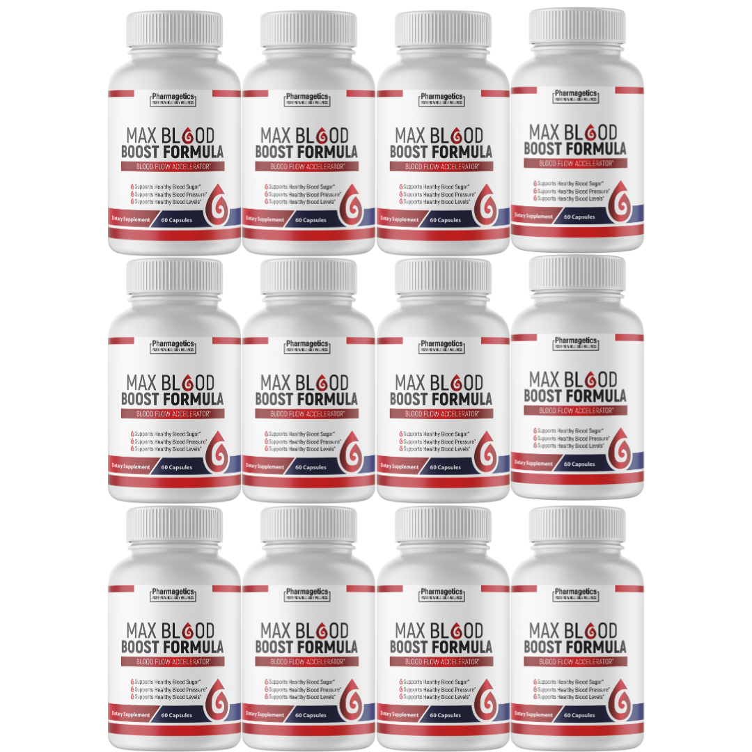 Max Blood Boost Formula - Natural Blood Sugar Supplement  - 12 PACK