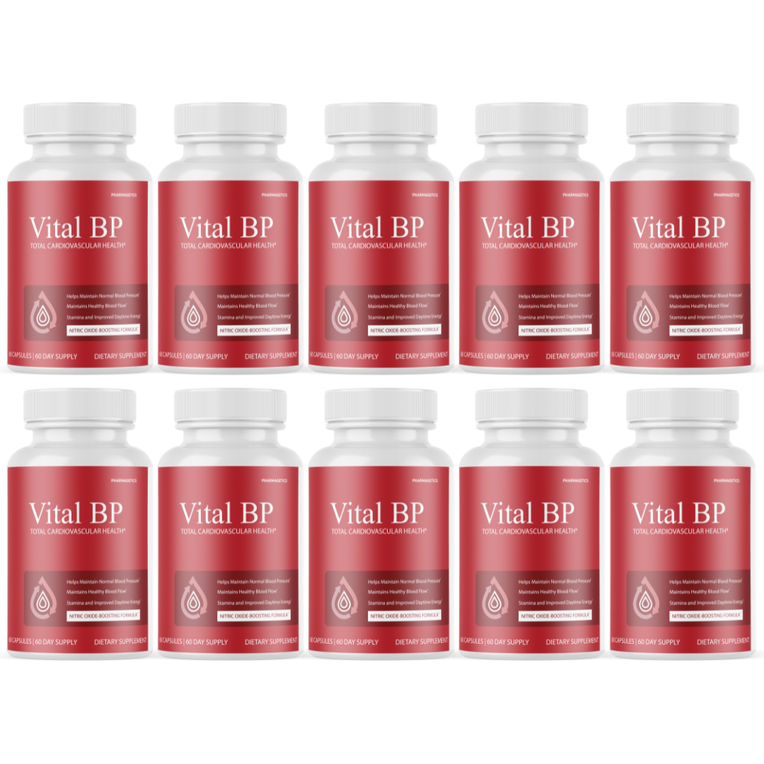 Vital BP Blood Support Supplement VitalBP for Blood Flow - 10 Bottles