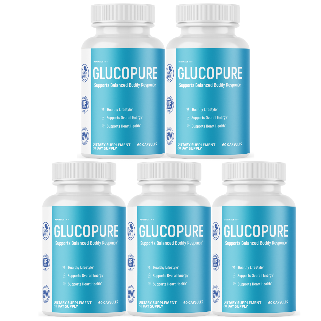 Glucopure Blood Sugar Support for Weight Loss & Heart Health - 5 Bottles