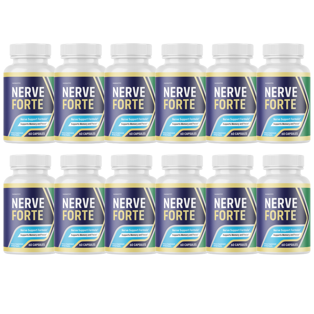 Nerve Forte Capsules for Nerve Health and Discomfort Relief - 12 Bottles