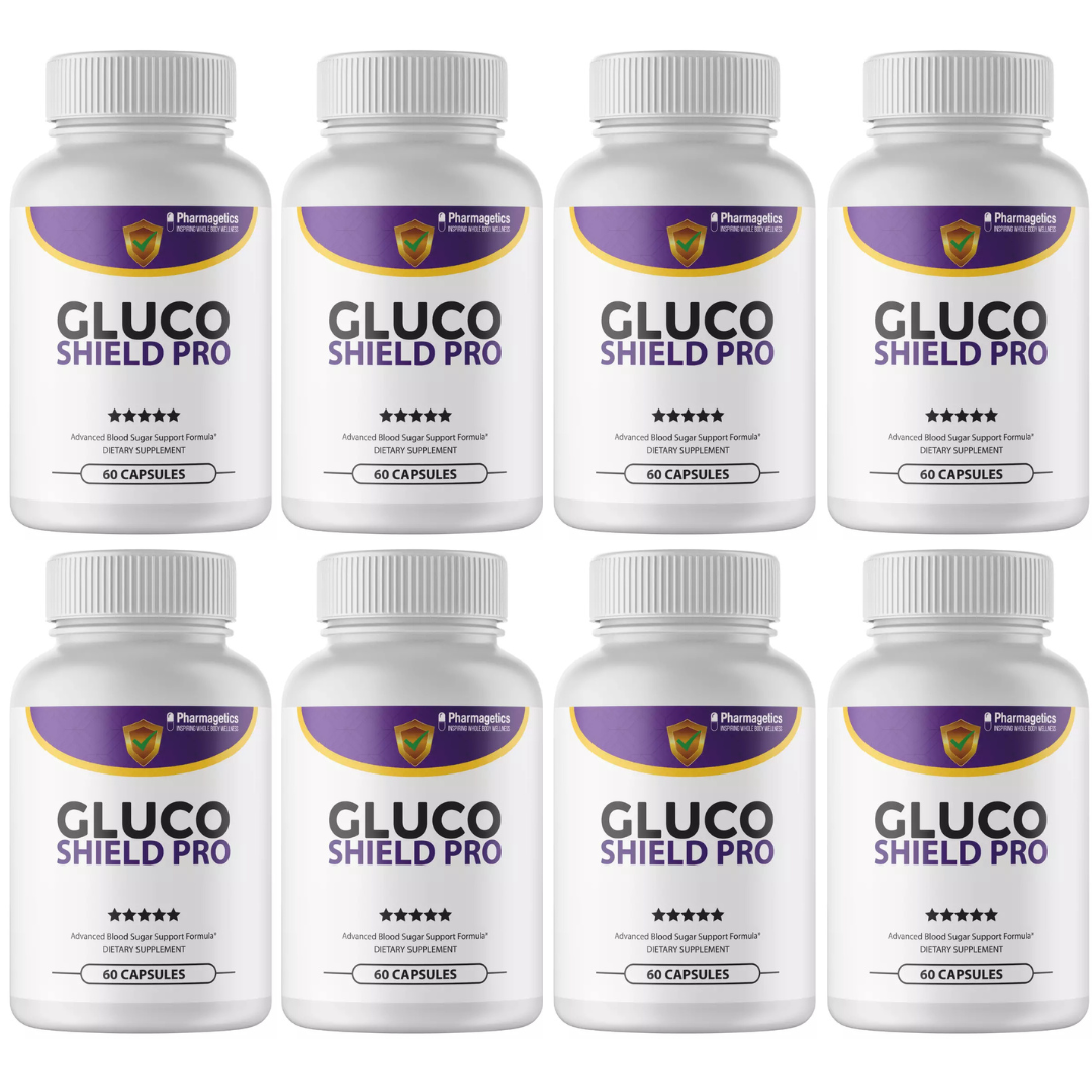 Gluco Shield Pro Supplement Supports Blood Sugar - 8 Bottles