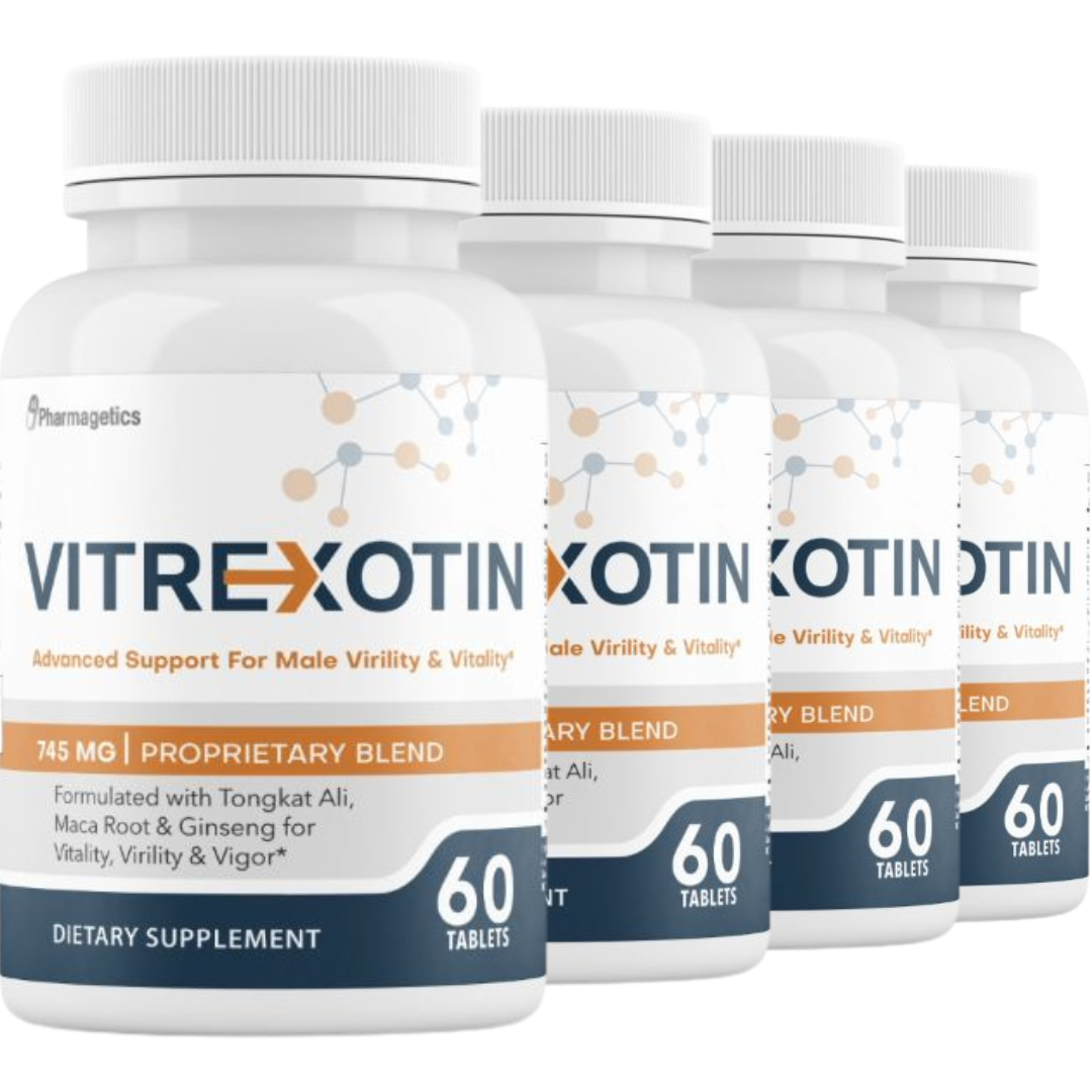 Vitrexotin Advanced Support For Male Virility & Vitality - 4 Bottles