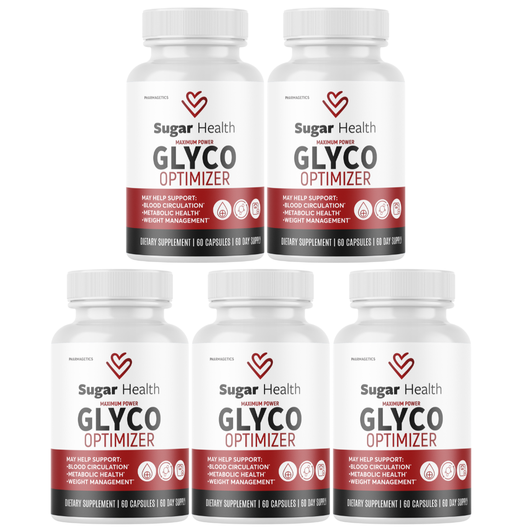 Sugar Health Glyco Optimizer for Blood Sugar & Pressure - 5 Bottles