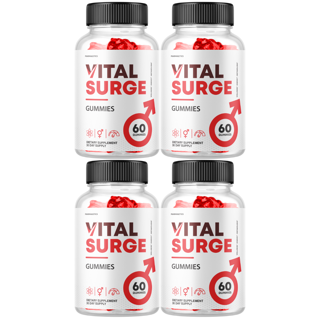 Vital Surge Male Gummies, Vital Surge Testo Support Performance - 4 Bottles