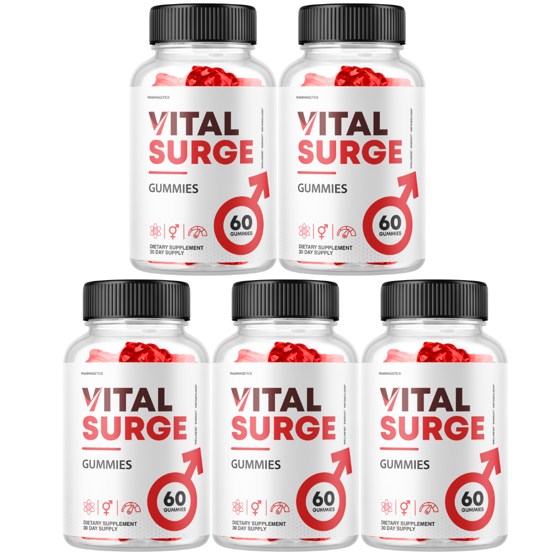 Vital Surge Male Gummies, Vital Surge Testo Support Performance - 5 Bottles