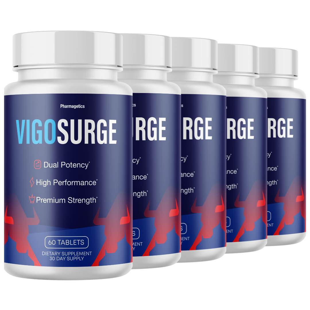 VigoSurge for Men Vigo Surge Enhancement Pills for Male Performance - 5 Bottles