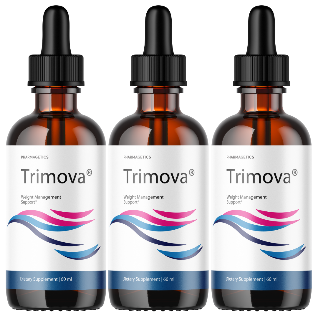 Trimova Weight Loss Drops for Burning Excess Fat & Boosting Energy - 3 Bottles