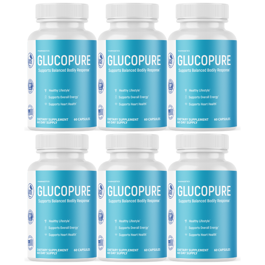 Glucopure Blood Sugar Support for Weight Loss & Heart Health - 6 Bottles