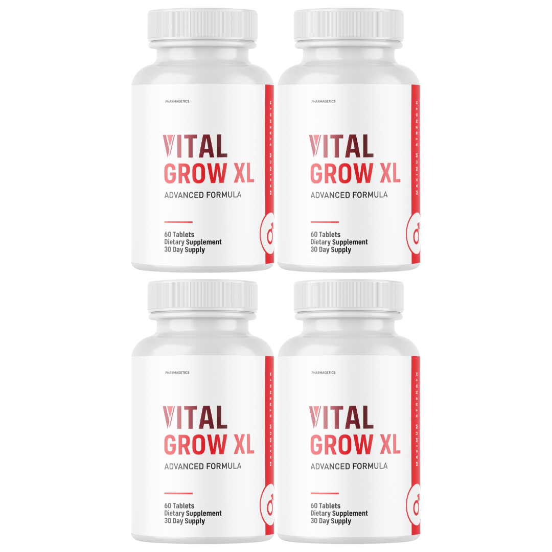 Vital Grow XL Extreme Premium Formula For Men - 4 Bottles