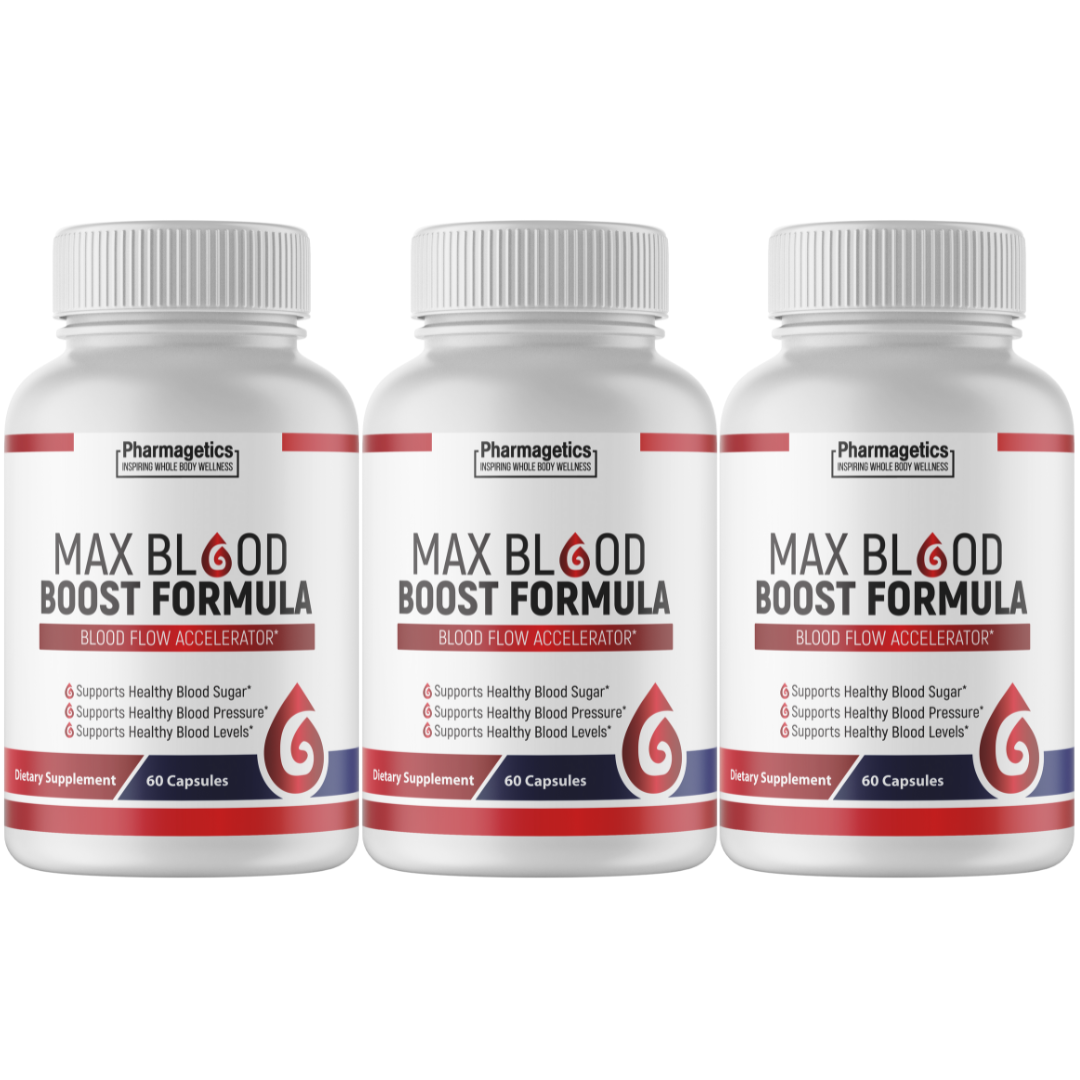 Max Blood Boost Formula - Natural Blood Sugar Supplement - 3 PACK