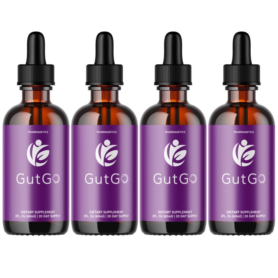 Gut Go Health Supplement - Improve Gut Health - Official Formula - 4 Bottles