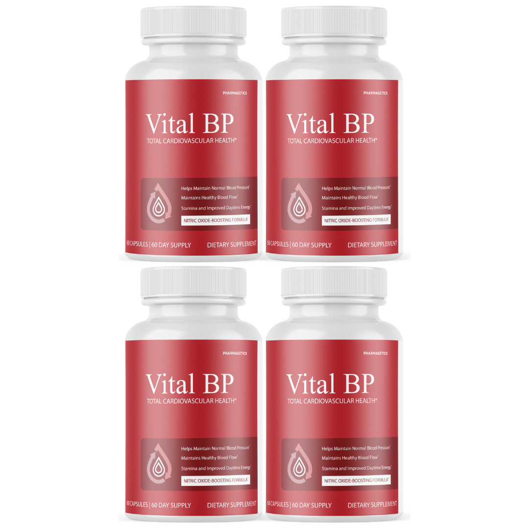 Vital BP Blood Support Supplement VitalBP for Blood Flow - 4 Bottles