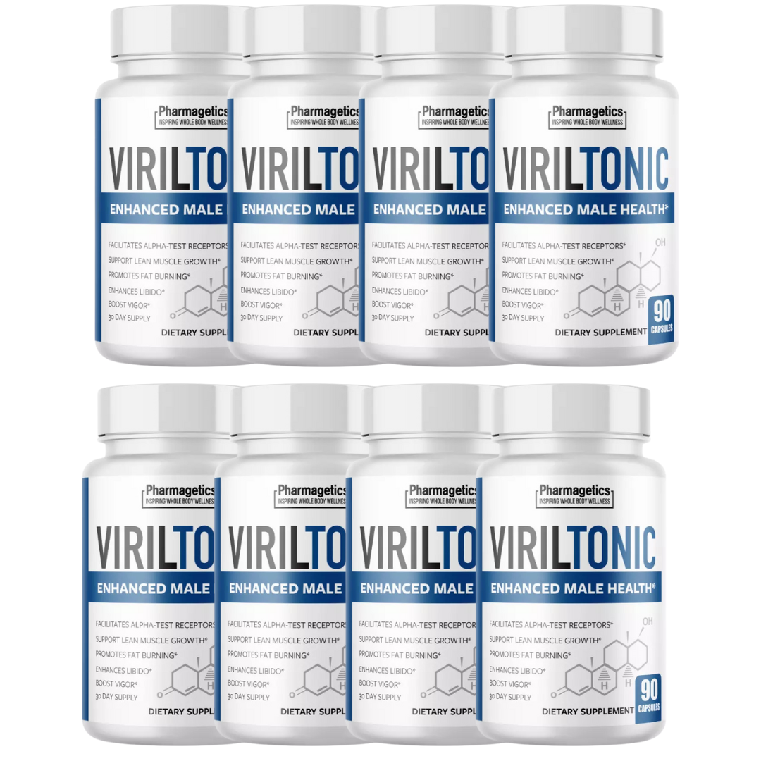 VirilTonic for Men, VirilTonic blood flow Support Capsules - 8 Bottles