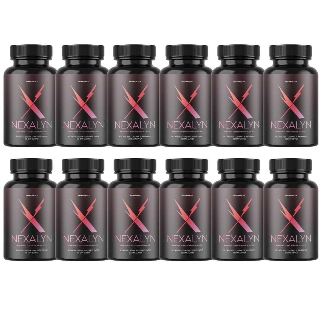 Nexalyn Pills for Men Advanced Formula - Nexa Lyn Male Support - 12 Bottles