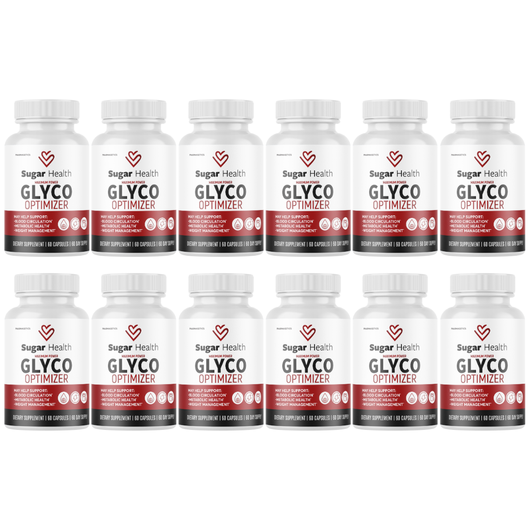 Sugar Health Glyco Optimizer for Blood Sugar & Pressure  - 12 Bottles