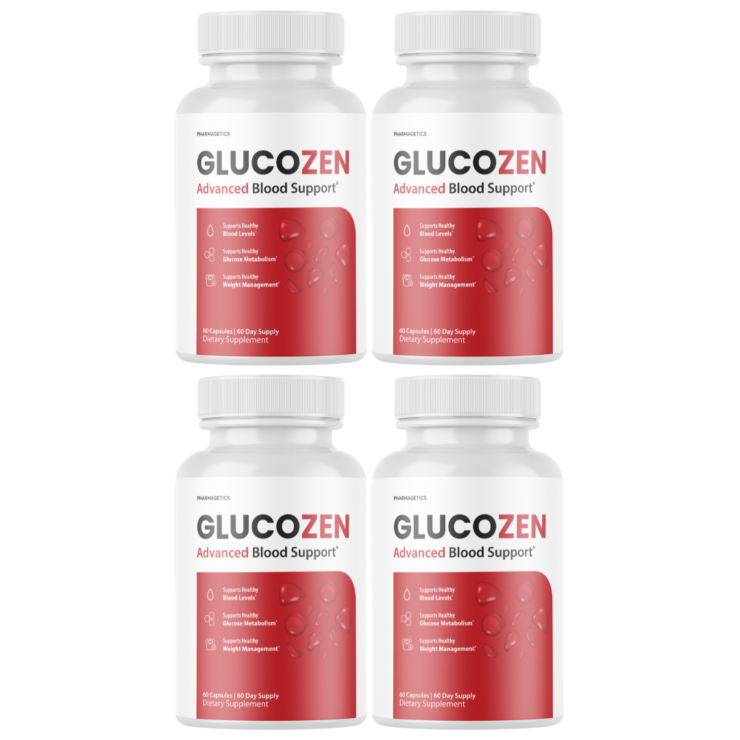 Glucozen Blood Capsules Healthy Blood Support Supplement - 4 Bottles