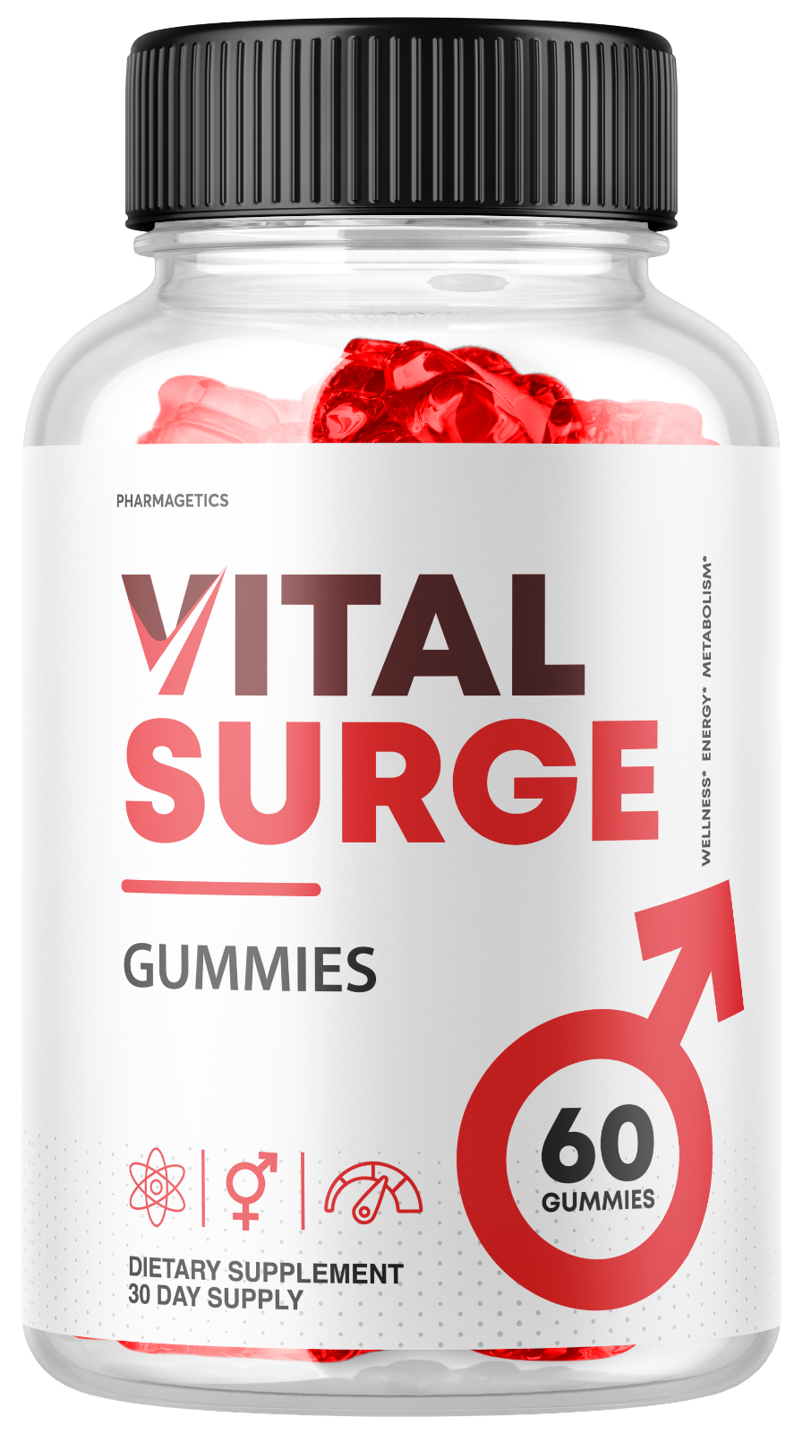 Vital Surge Male Gummies, Vital Surge Testo Support Performance - 60 Gummies