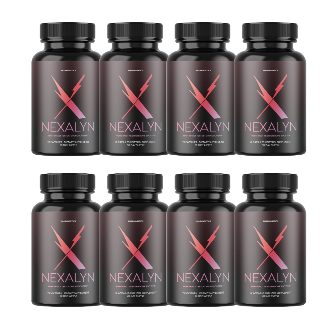 Nexalyn Pills for Men Advanced Formula - Nexa Lyn Male Support - 8 Bottles