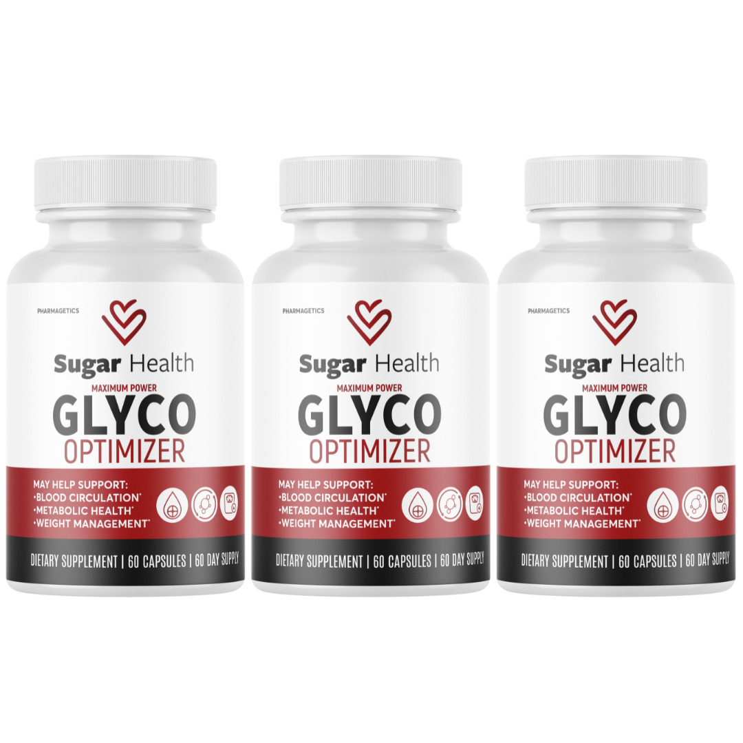 Sugar Health Glyco Optimizer for Blood Sugar & Pressure  - 3 Bottles