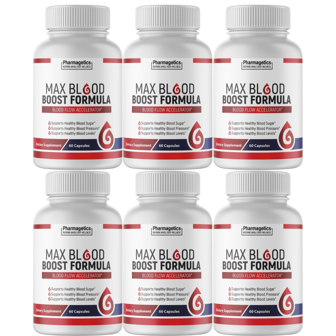 Max Blood Boost Formula - Natural Blood Sugar Supplement - 6 PACK